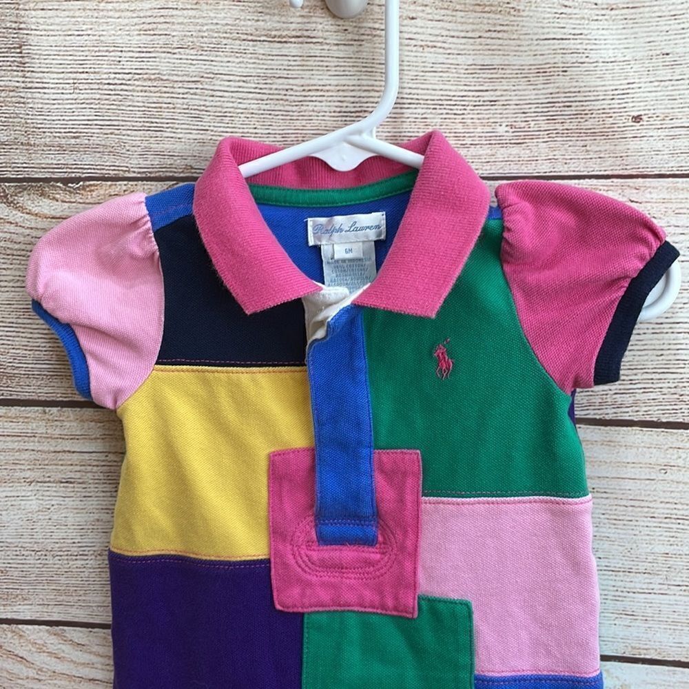 ‎RALPH LAUREN COLOR BLOCK PATCHWORK DRESS - Picture 4 of 5